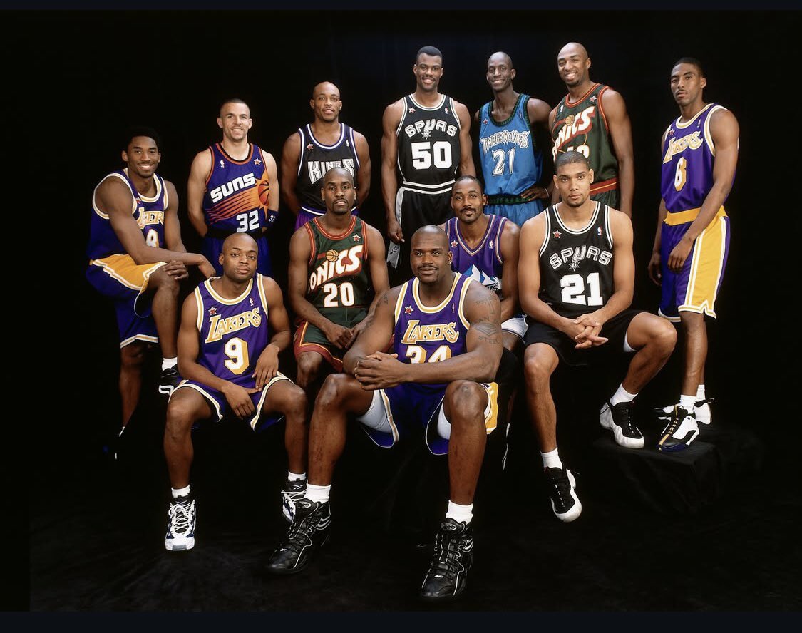 JovanovPere's tweet photo. @MotorCityBanter 1998: Kobe, Shaq, Eddie Jones, Nic van Exel. All 4 from the Lakers https://t.co/tVviX5sleK