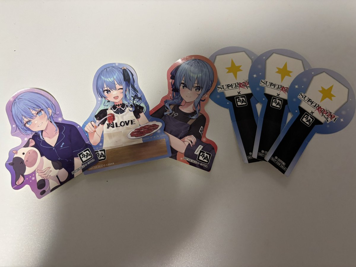 牛角行ってきた！
ステッカーまさかの一発コンプ！！
本厄のくせに運良すぎて怖いわw
 #すいちゃんと焼肉再