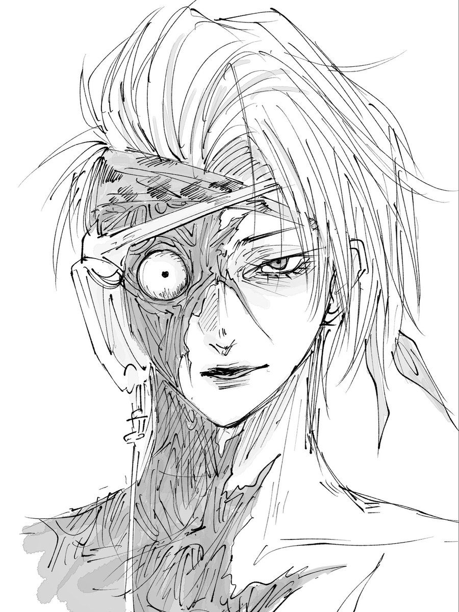 初めて描かせていただきました✍️😌♥️
包帯お札ぐるぐる巻きの姿もめちゃ好き