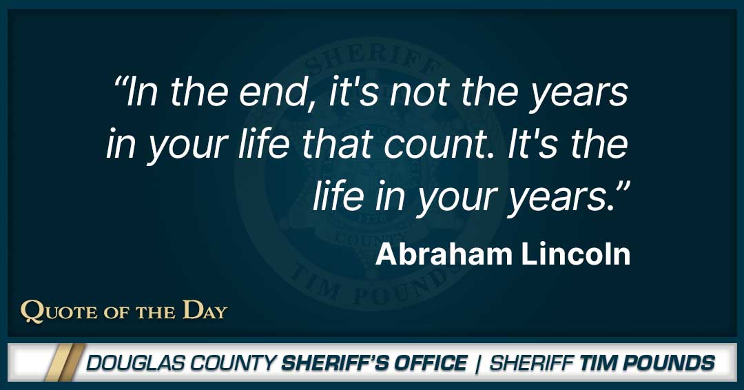 A quote fit for President's Day.
#quoteoftheday #DCSO