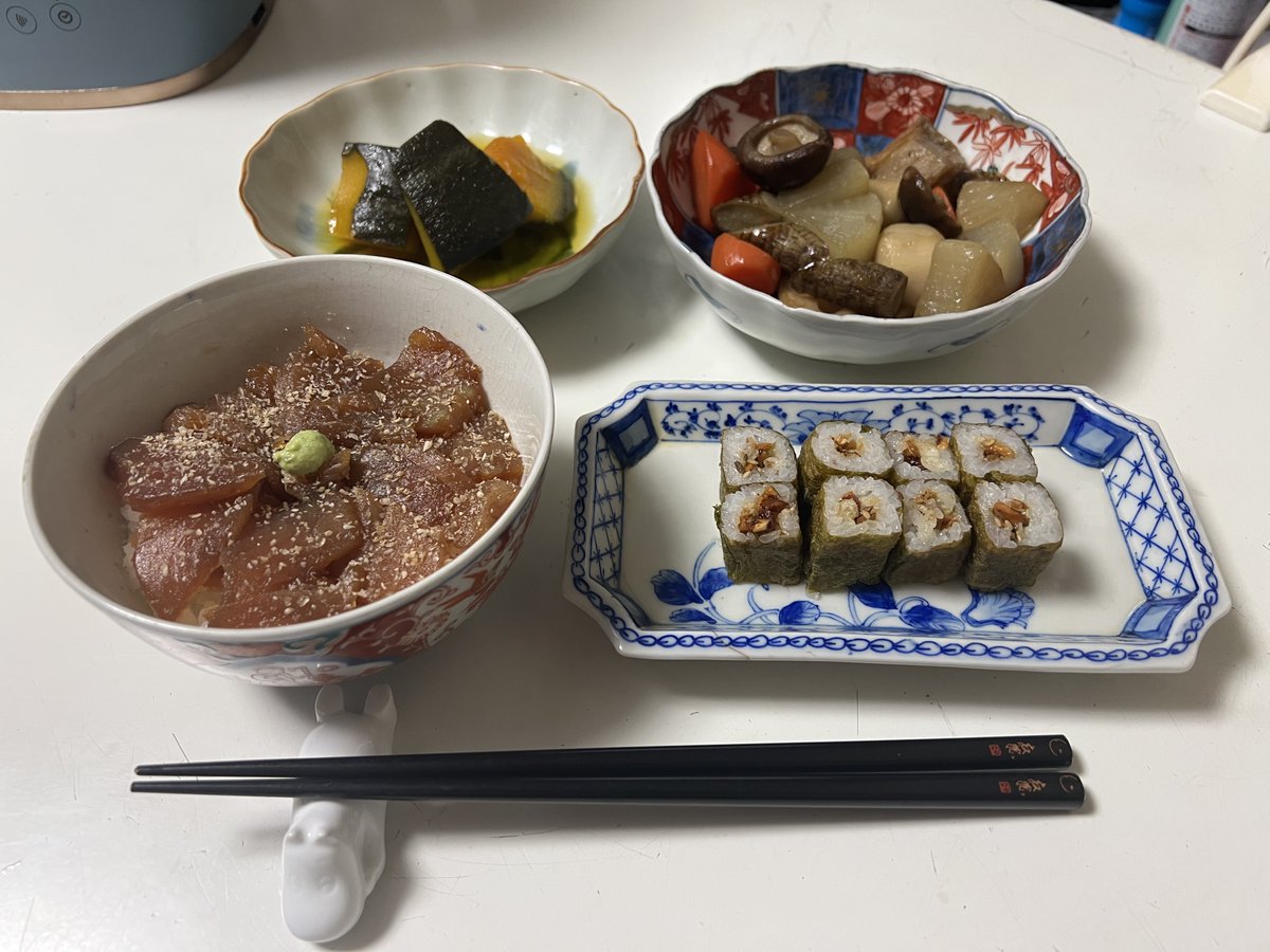 さてビンチョウマグロを漬け丼にでもするか
した