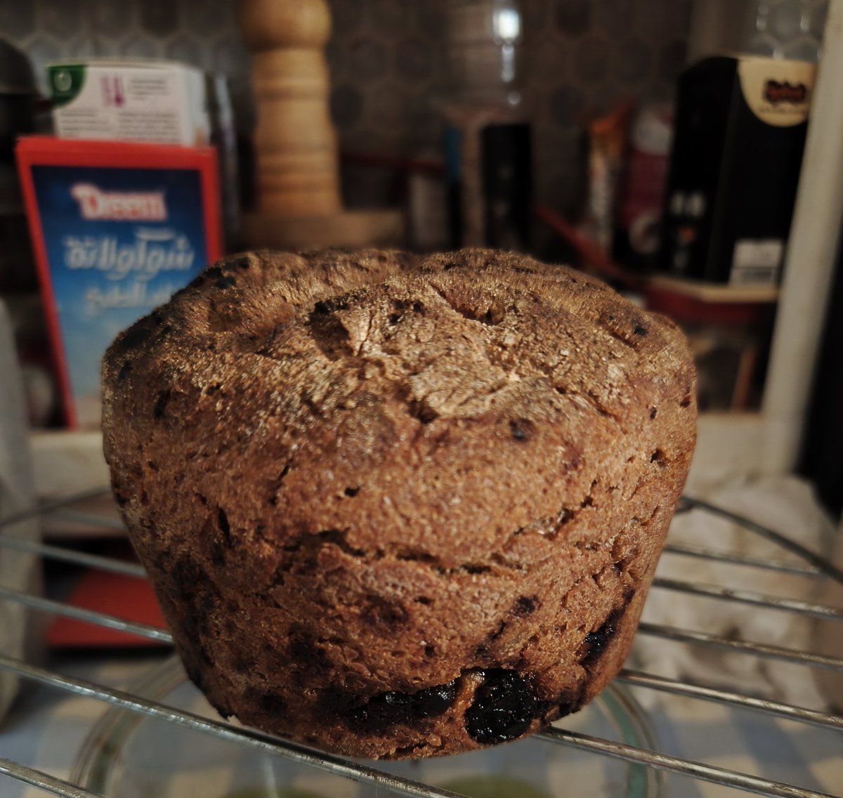 DianaQuo's tweet photo. مساء الخير على استبدال الجلوتين بالشوكولاتة والتمر والكرانبري
#SourDough
#Wholewheat 
#Sweet https://t.co/UQQXQcMAXN