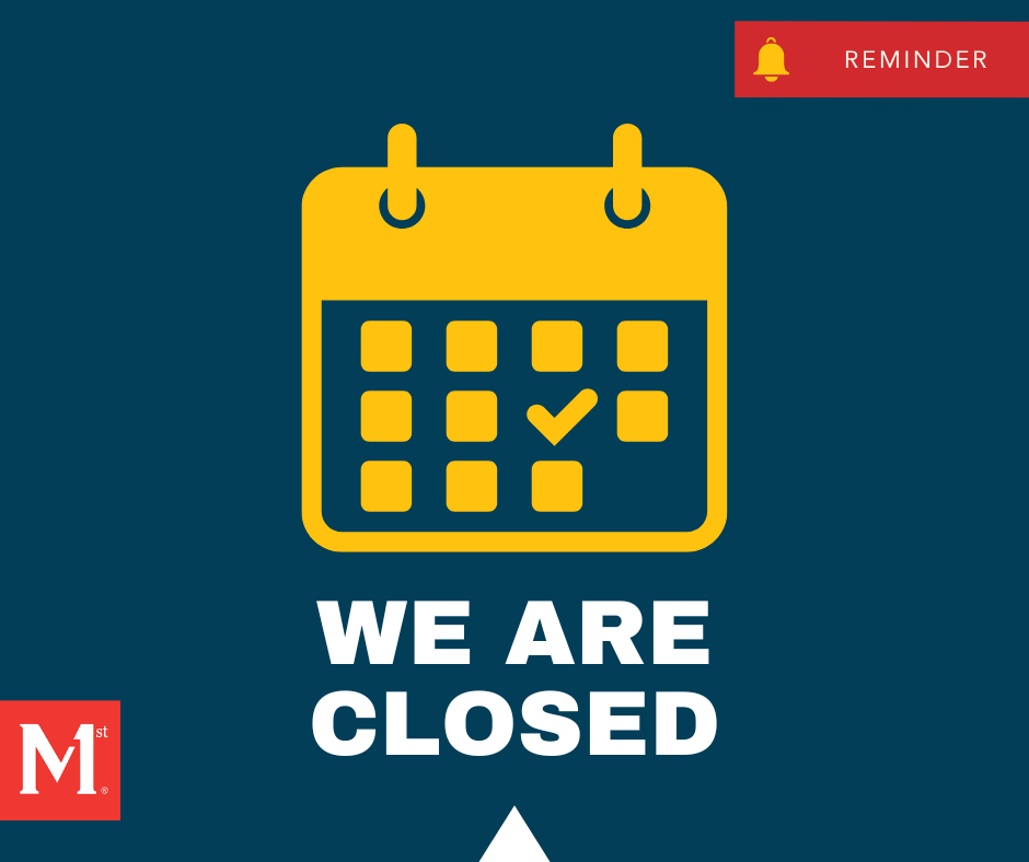 1stMembers's tweet photo. Our office will be closed on Monday in observance of Presidents Day. Financial markets will also be closed throughout the day. 

We will resume normal business hours on Tuesday.

We hope you enjoy a safe and meaningful holiday. https://t.co/wErenF3ofa