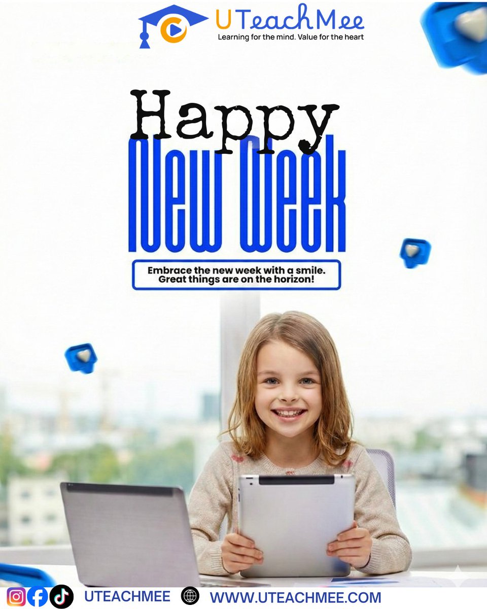 UTeachMee's tweet photo. Hello, new week! 💛
New goals, bright minds, and exciting learning moments ahead at UTeachMee. Let’s do this!#NewWeek #MondayMotivation #UTeachMee #FreshStart #LearningTogether https://t.co/eng0NgIeDF