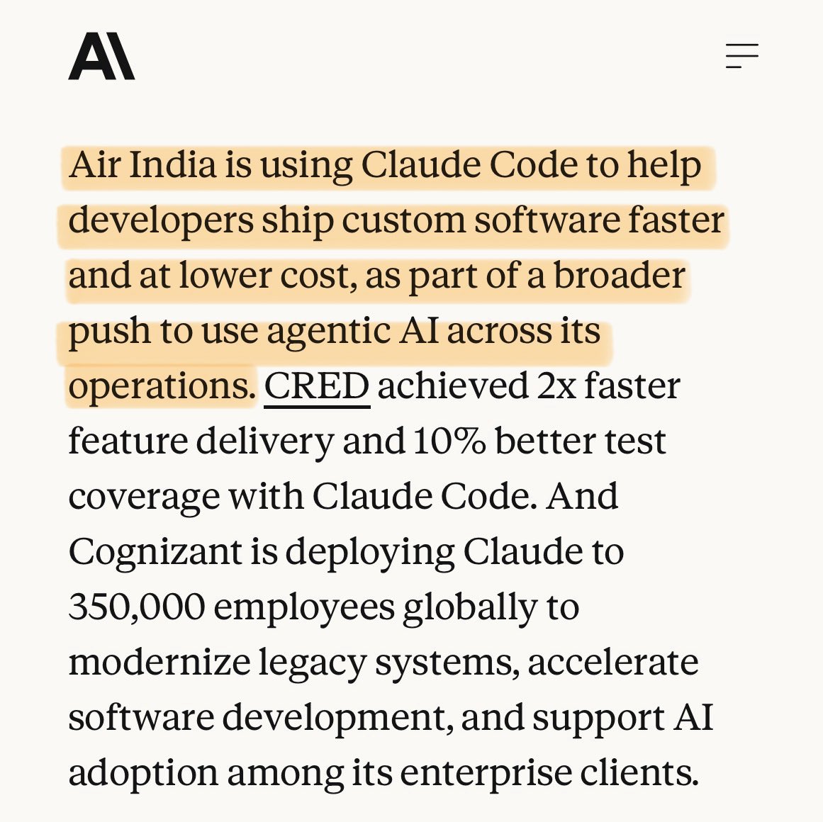 Enterprise deployment claims