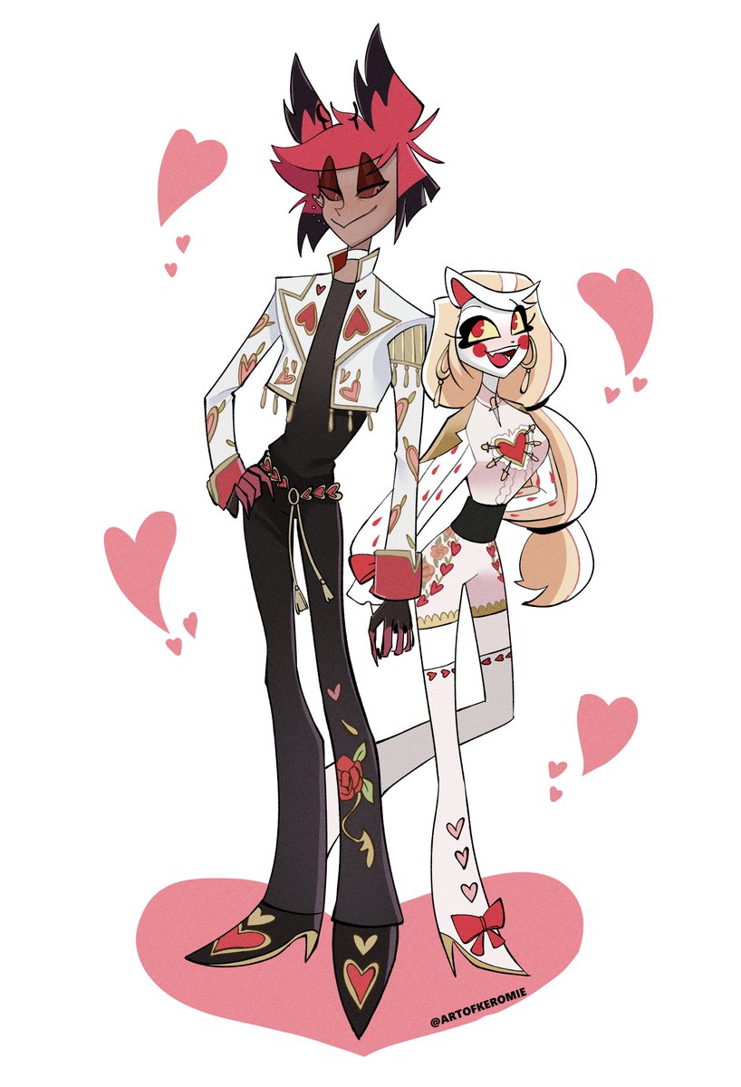 ArtOfKeromie's tweet photo. Valentines Day 🌈♥️🦌
#charlastor #radiobelle #hazbinhotelfanart https://t.co/uSI9RiA3KS