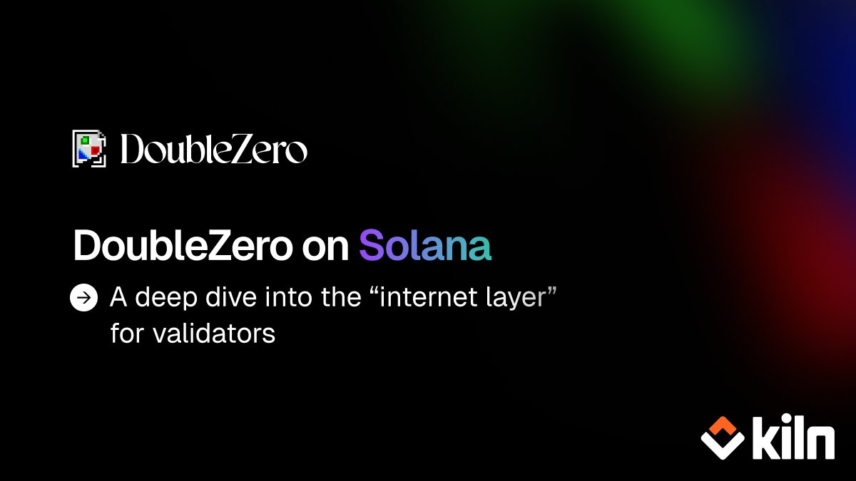 Kiln_finance's tweet photo. ⚡ How do you make Solana faster? Fix the network layer.

@doublezero is building a decentralized networking backbone for validators, already live with 170M+ SOL staked.

Our latest blog covers how it works, why it matters, the 2Z token, and risks to watch 👇 https://t.co/5ldEdZ4txK