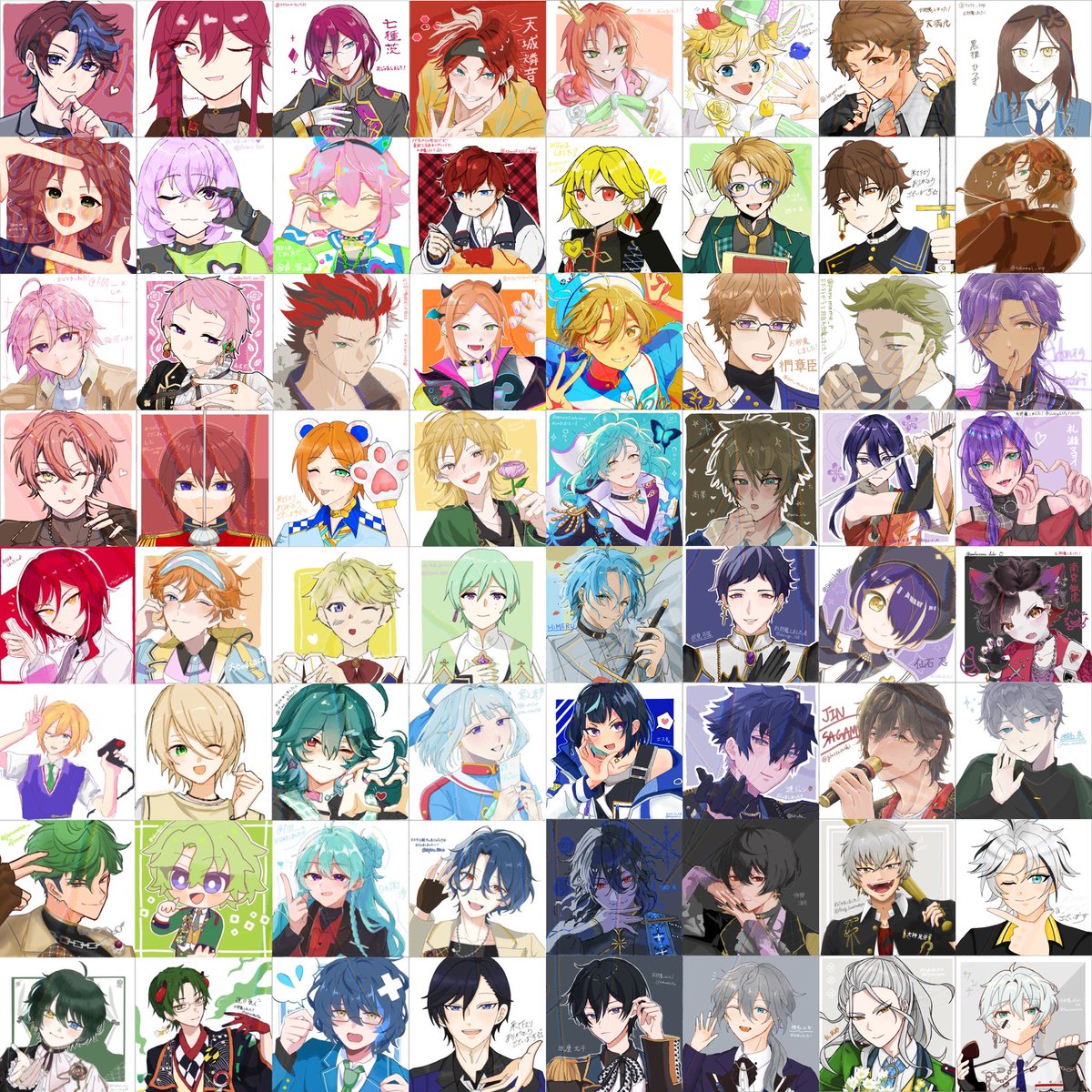 カラーチャート絵チャみなさまのおかげで完成いたしました😭🙏🏻✨
ご参加いただいた方々本当にありがとうございました‼️
GIFで投稿予定でしたが画像拡大できないのでウォーターマークで投稿失礼致します…！
背景白のものはツリーに繋げさせて頂きます
髪色が目立っていいのでそちらも見てください✨