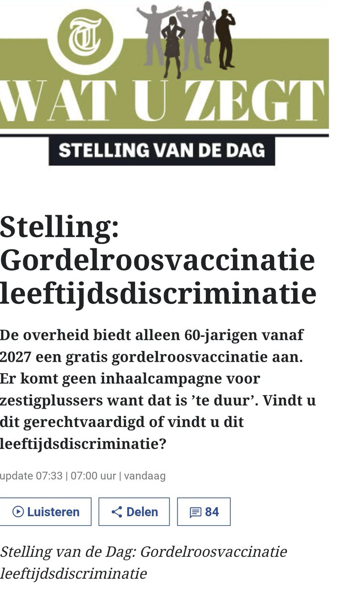 Miss_Royal73's tweet photo. #Vaccinatieplan zorgt voor #tweedeling onder ouderen.
๐๐ Ja, vast!
#Gordelroosvaccinatie = #leeftijdsdiscriminatie ๐คก https://t.co/V2O3huccOo
