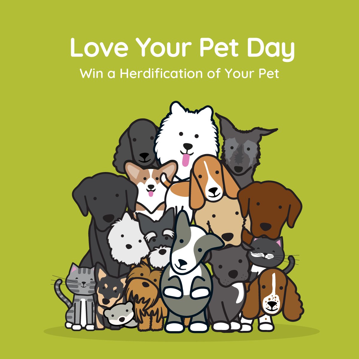 It’s #LoveYourPetDay and we want to see YOUR furry, feathered and fluffy friends! 🐶🐱
Ewe could win a personalised Herdified portrait of your pet! Share a photo of your pet in the comments and tell us why they deserve to be Herdified

Competition closes midday on Monday 23rd Feb