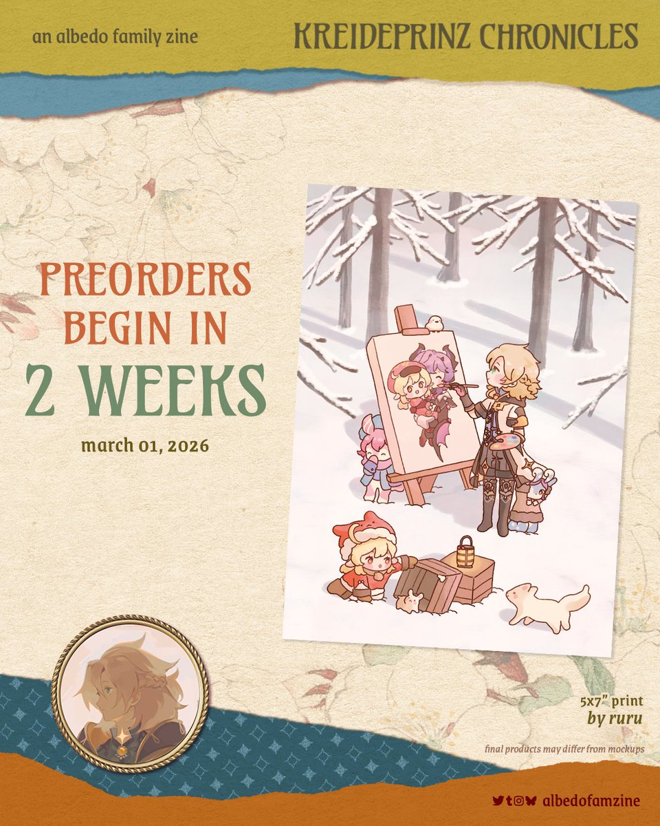 Kreideprinz Chronicles: Albedo Family Zine tweet media