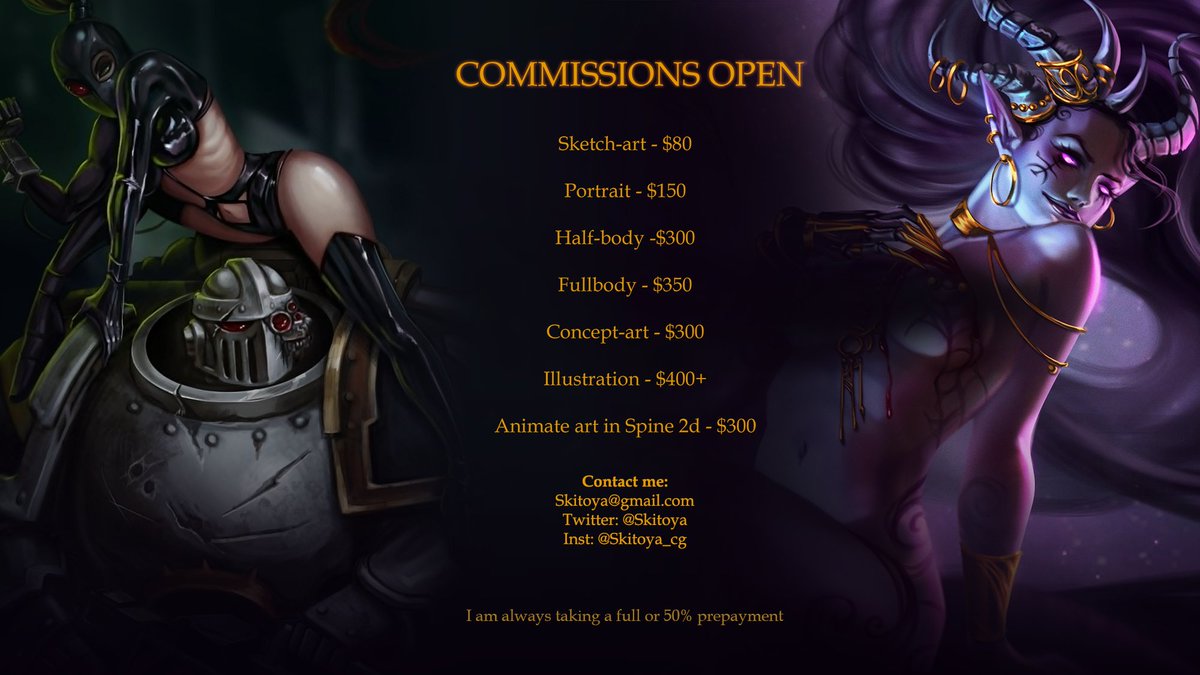 Hello!  My commissions are open 💝
If you are interested welcome to my DM 💌
And I also use vgen.co/skitoya ✨

Email for contact: Skitoya@gmail.com