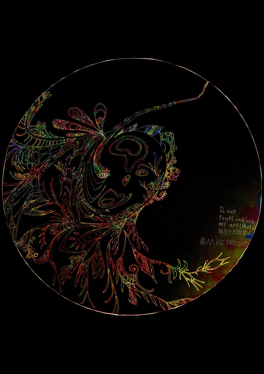 出来上がったものに、色付けして遊んだもの。