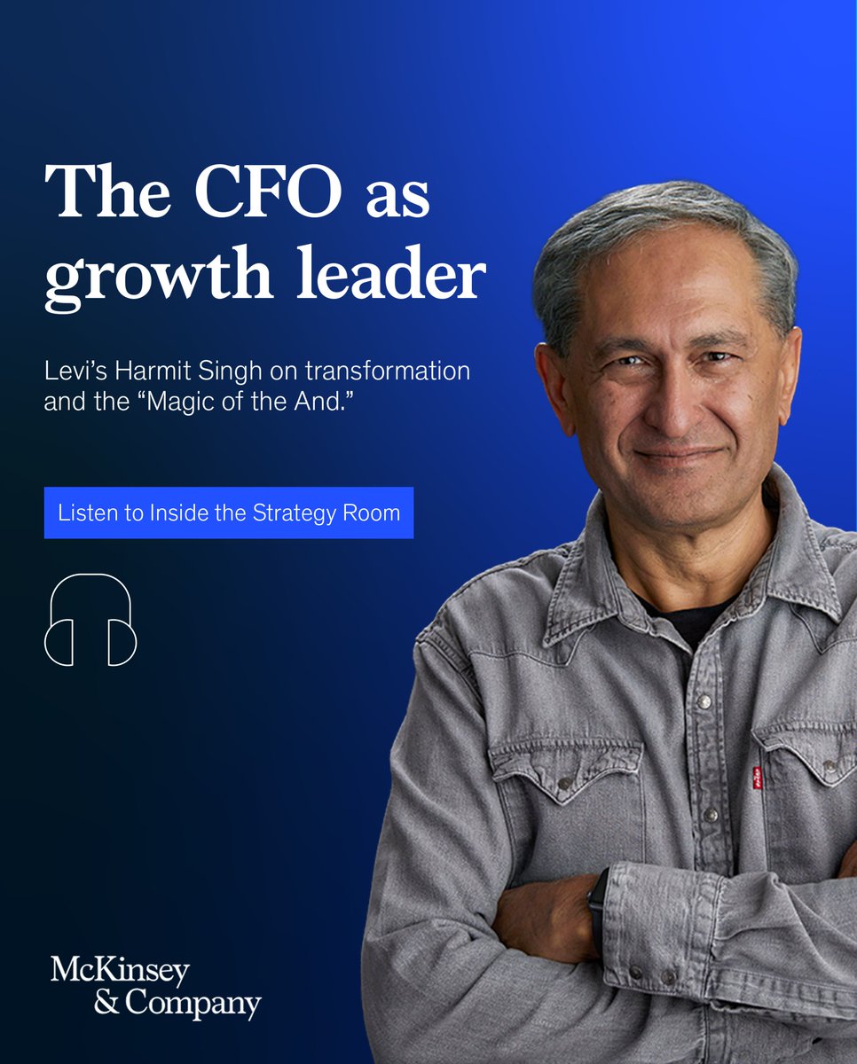 The modern CFO can be a growth architect, not just a numbers person.

Harmit Singh, CFO &amp; Chief Growth Officer of LeviStraussCo, shares the “Magic of the And” philosophy: grow the core and innovate boldly.

Listen here on the Inside the Strategy Room: bit.ly/4krVPuI