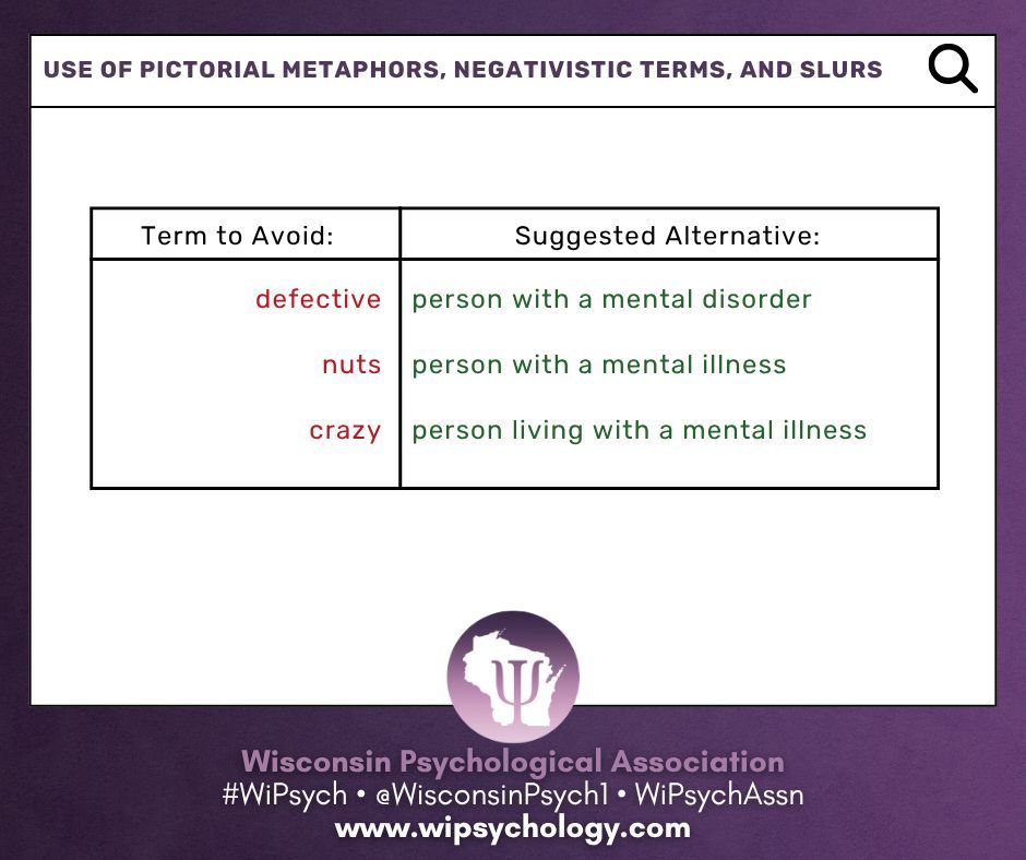 This term is drawn from the updated American Psychological Association. (2023). Inclusive language guidelines. lnkd.in/gMQ-MKH7 @apa.org #WiPsych • WiPsychAssoc • <a href="/WisconsinPsych1/">Wisconsin Psychological Association</a> • wipsychology.org