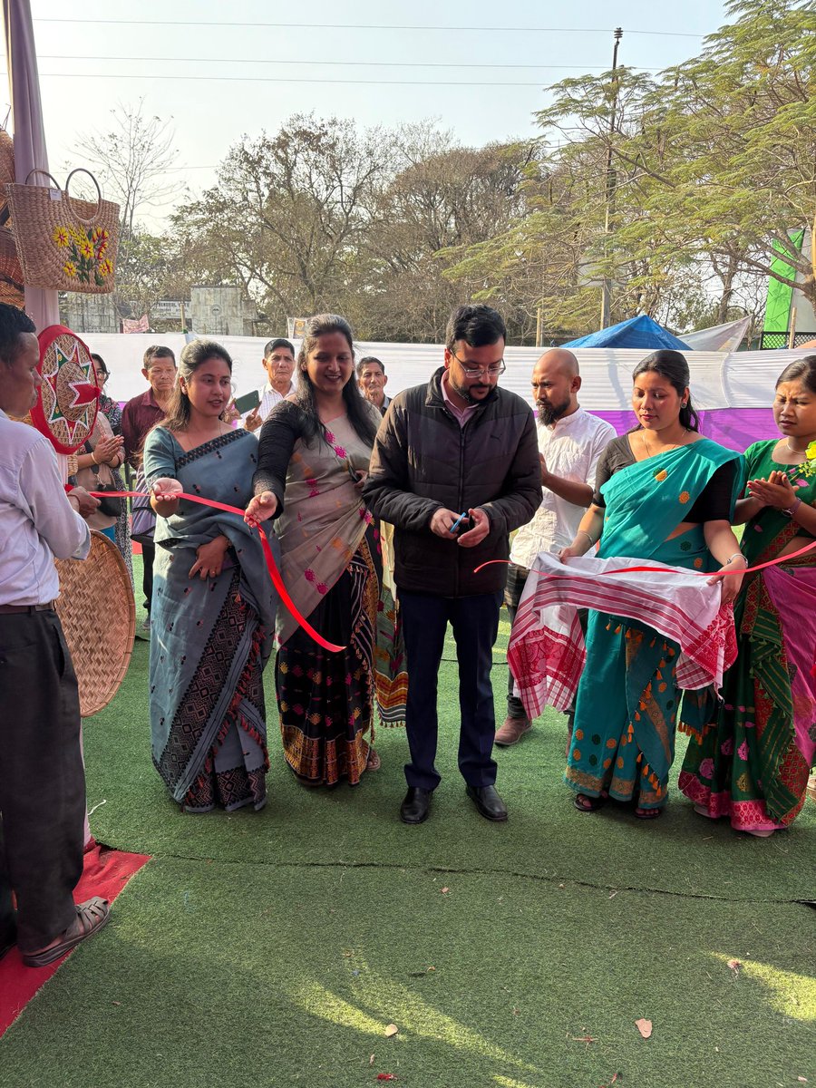 CDCJonai's tweet photo. 3rd Zila Udyam Samagam underway at Jonai HS School Field (16–20 Feb 2026),organized by DI&amp;CC,Dhemaji &amp; ASIDC Ltd. under the RAMP Scheme of the Ministry of MSME,GoI.The event was Inaugurated by CDC of Jonai,Shri Anand Malhotra,IAS.
@dhemaji_dc @diprassam https://t.co/eXWtPIfSzM