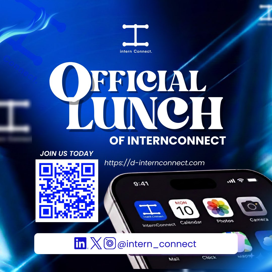 dInternConnect's tweet photo. InternConnect is live 🚀

Discover verified internships.
Strengthen your CV.
Connect with real opportunities.

For companies, smarter access to emerging talent.

The bridge between potential and opportunity.

🔗 https://t.co/Obp4jyVsgJ
#InternConnect #Internships #LaunchDay https://t.co/MRMF0z1bEW
