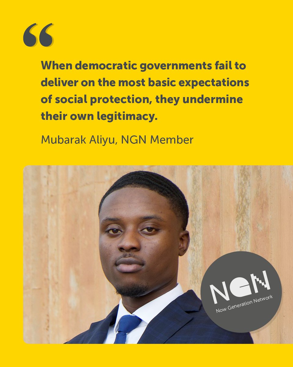 Mo_IbrahimFdn's tweet photo. Young people in West Africa still support democracy, so why is dissatisfaction rising?

In a new guest blog, #NGN member Mubarak Aliyu explores how inequality and weak social protection are shaping political instability.

📖 Read here: https://t.co/K2MTKDWwDl https://t.co/TIhvb57np8