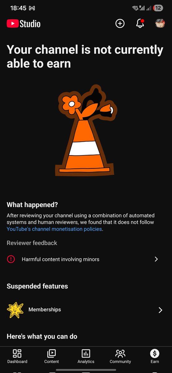 shisuiuchiha118's tweet photo. I got demonetize aur harmful content involving minors but I did not do anything like that and I did also appeal but it was also looks like an AI was replying that please YouTube solve this problem my livelihood is gone I am in test panic @TeamYouTube @YouTube https://t.co/4Al4RaNUqo
