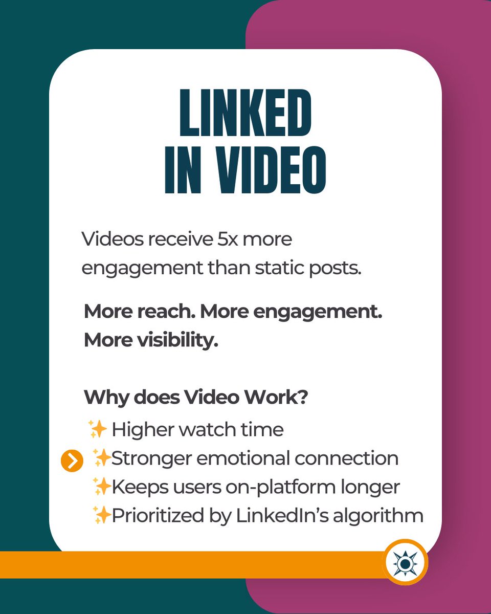 TindCreative's tweet photo. Marketing Trend: LinkedIn video posts are outperforming static images for B2B brands.
Time to go visual!
#LinkedInStrategy #MarketingTrends #TindAllCreativeMarketing https://t.co/NsvyerreV3