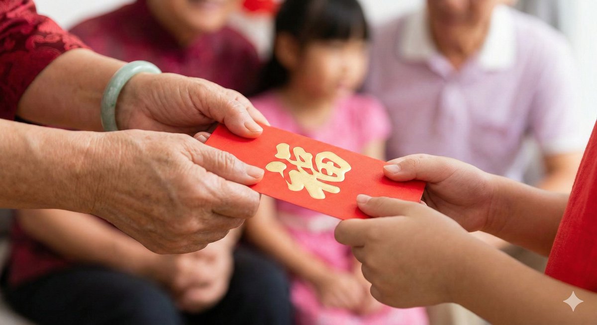 zhangnuannuan1's tweet photo. A gesture of love and blessing! Hongbao (red envelopes) are given by elders to children, symbolizing good luck and best wishes for the year ahead. 🧧 #Hongbao #RedEnvelope #Blessings #ChineseNewYear https://t.co/LJtsj5Sw1v