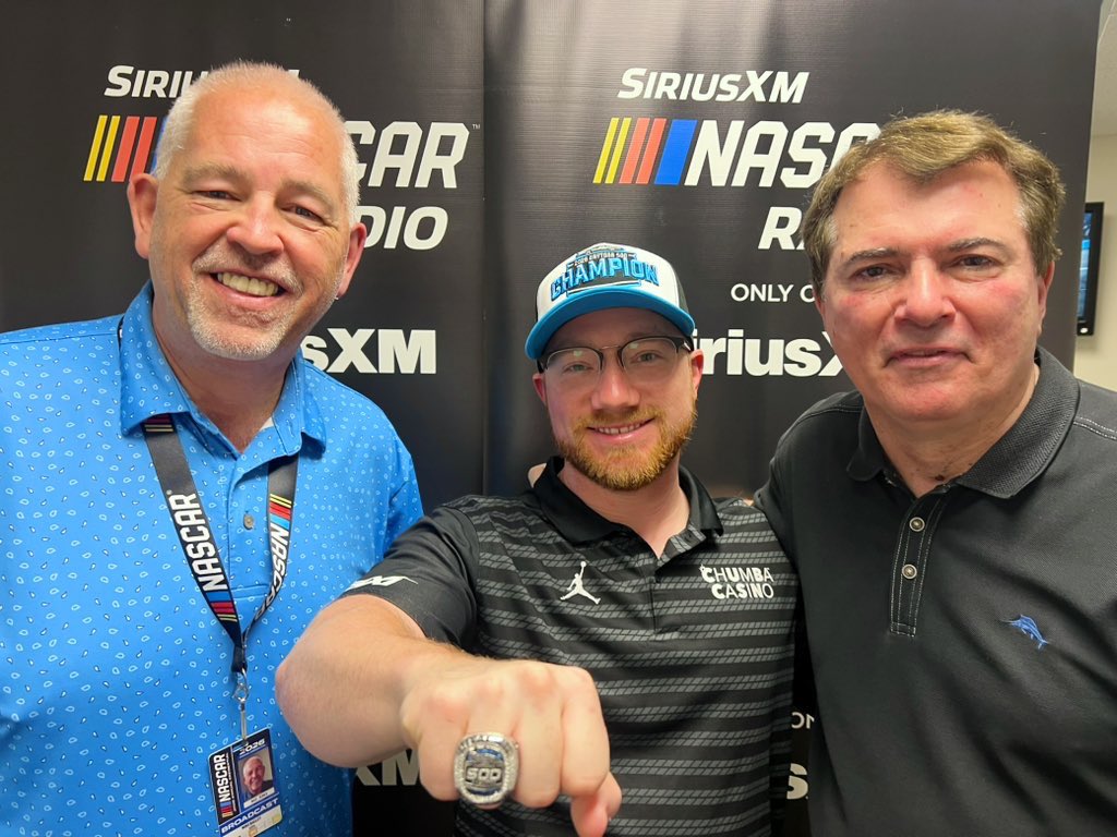 SiriusXMNASCAR's tweet photo. Bling bling 💍 @TylerReddick https://t.co/zRHybfoTm5
