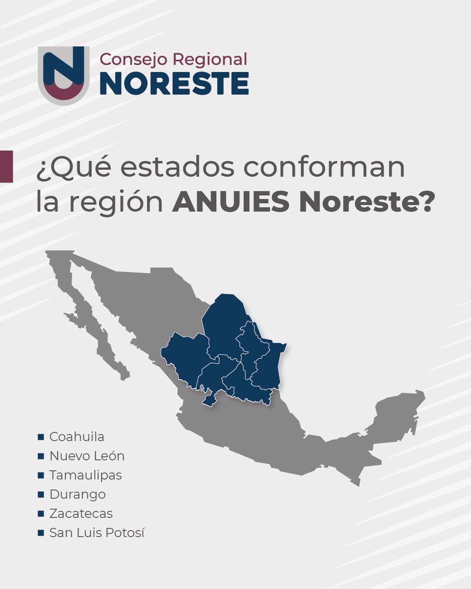 La Región Noreste de la ANUIES articula a instituciones de educación superior para fortalecer la educación, la vinculación y el desarrollo regional. #ANUIESNoreste