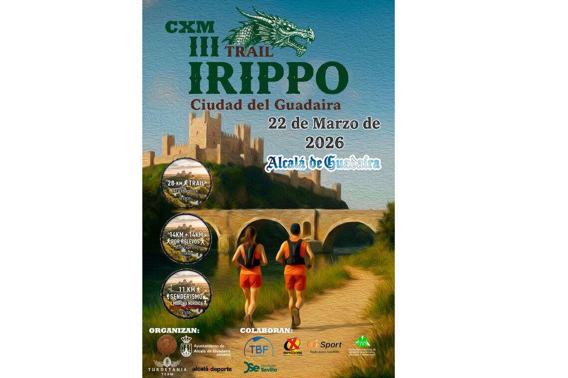 La III Trail Irippo llenará de deporte y naturaleza 🥰👟#alcaládeguadaíra el 22 de marzo de 2026
📢Las inscripciones están abiertas: Entérate de todo en Alcalá+Deporte:
alcalamasdeporte.com/noticias/8213/…