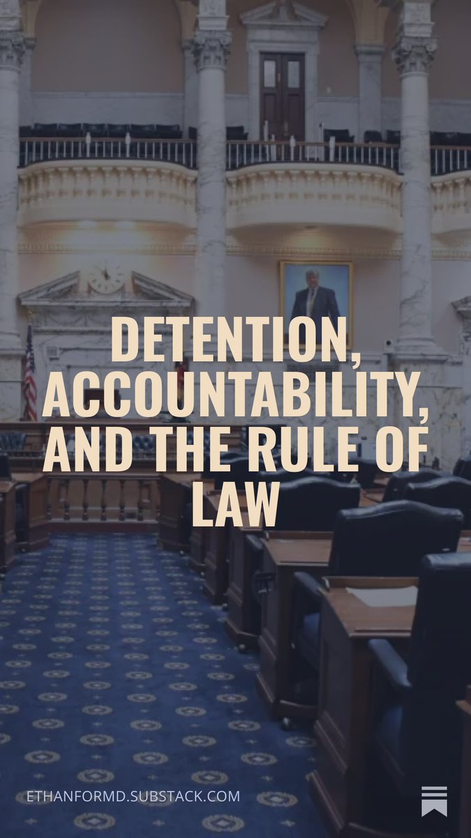 If the government is going to detain people, it must do it right. This morning, I submitted testimony supporting HB0630 to ensure detention facilities in Maryland meet serious, enforceable standards.

Full testimony in the link below or in the bio.

bit.ly/4azJZu6