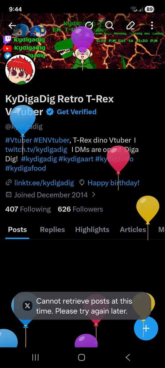 KyDigaDig Retro T-Rex V-Tuber tweet media