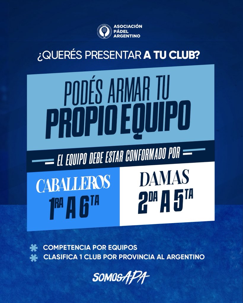Asociación Pádel Argentino (APA) tweet media