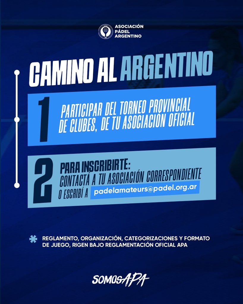 Asociación Pádel Argentino (APA) tweet media