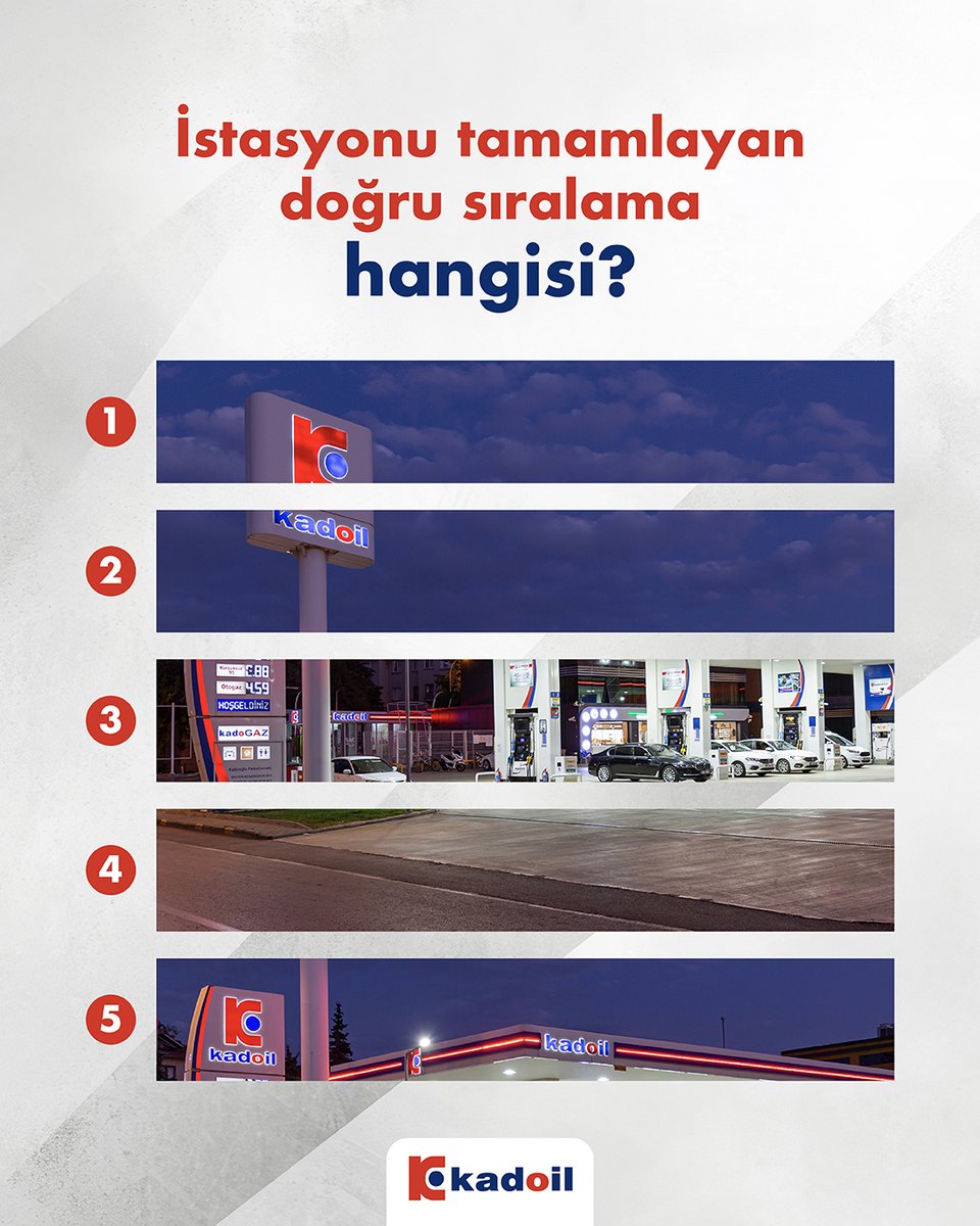 Görseldeki parçaları zihninizde birleştirin ve kaliteli hizmetin, güvenilir yakıtın ve güler yüzün adresi olan Kadoil istasyonunu tamamlayın.
