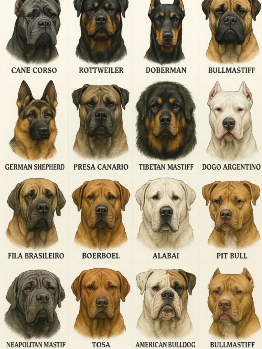 The variety of dog breeds
