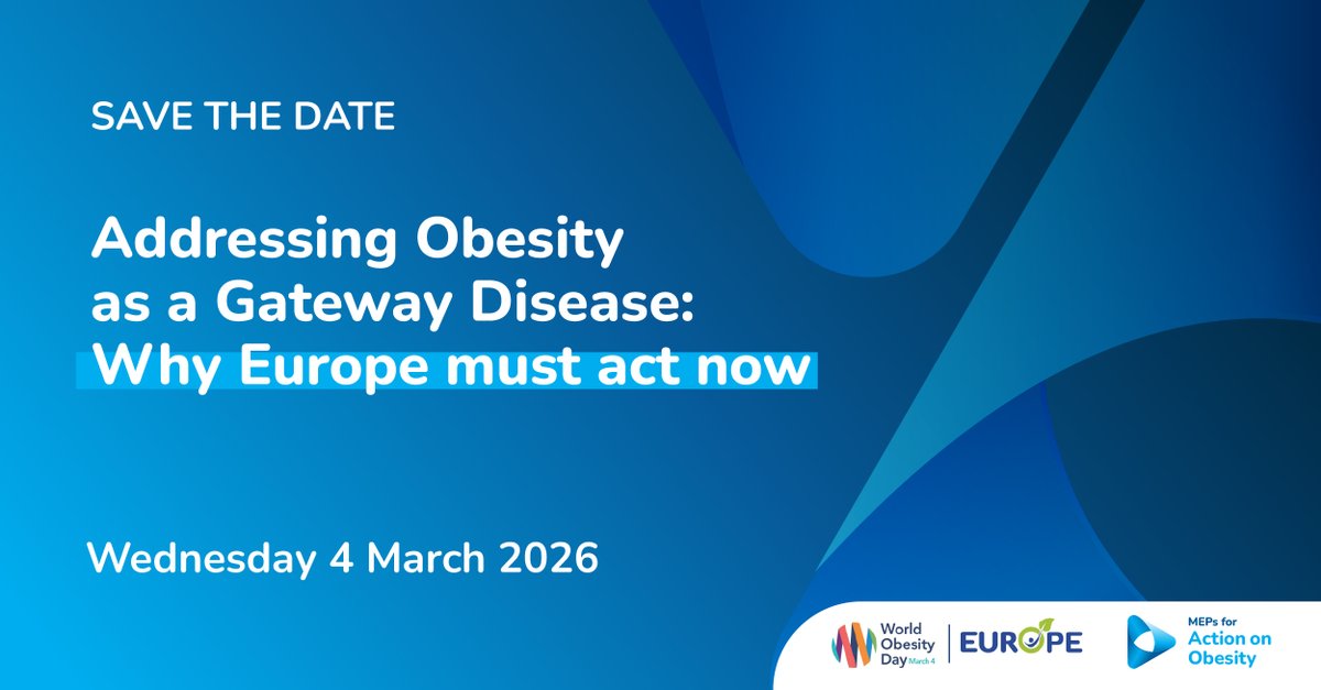 MEPObesityGroup's tweet image. 4 March is World Obesity Day.

MEPs for Action on Obesity will gather for a high-level discussion on the need to urgently address obesity at the centre of Europe’s strategies on non-communicable diseases.

Stay tuned for more details!