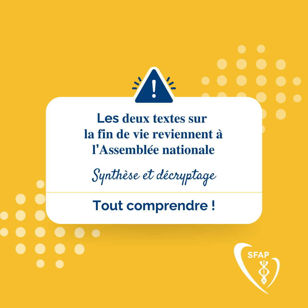 Les 𝐝𝐞𝐮𝐱 𝐭𝐞𝐱𝐭𝐞𝐬 𝐬𝐮𝐫 𝐥𝐚 𝐟𝐢𝐧 𝐝𝐞 𝐯𝐢𝐞 𝐫𝐞𝐯𝐢𝐞𝐧𝐧𝐞𝐧𝐭 𝐚̀ 𝐥’𝐀𝐬𝐬𝐞𝐦𝐛𝐥𝐞́𝐞 𝐧𝐚𝐭𝐢𝐨𝐧𝐚𝐥𝐞
Les réformes sur les soins palliatifs et l’aide à mourir sont débattues en deuxième lecture à partir d'aujourd'hui, avant un vote le 24 février. 

Nous