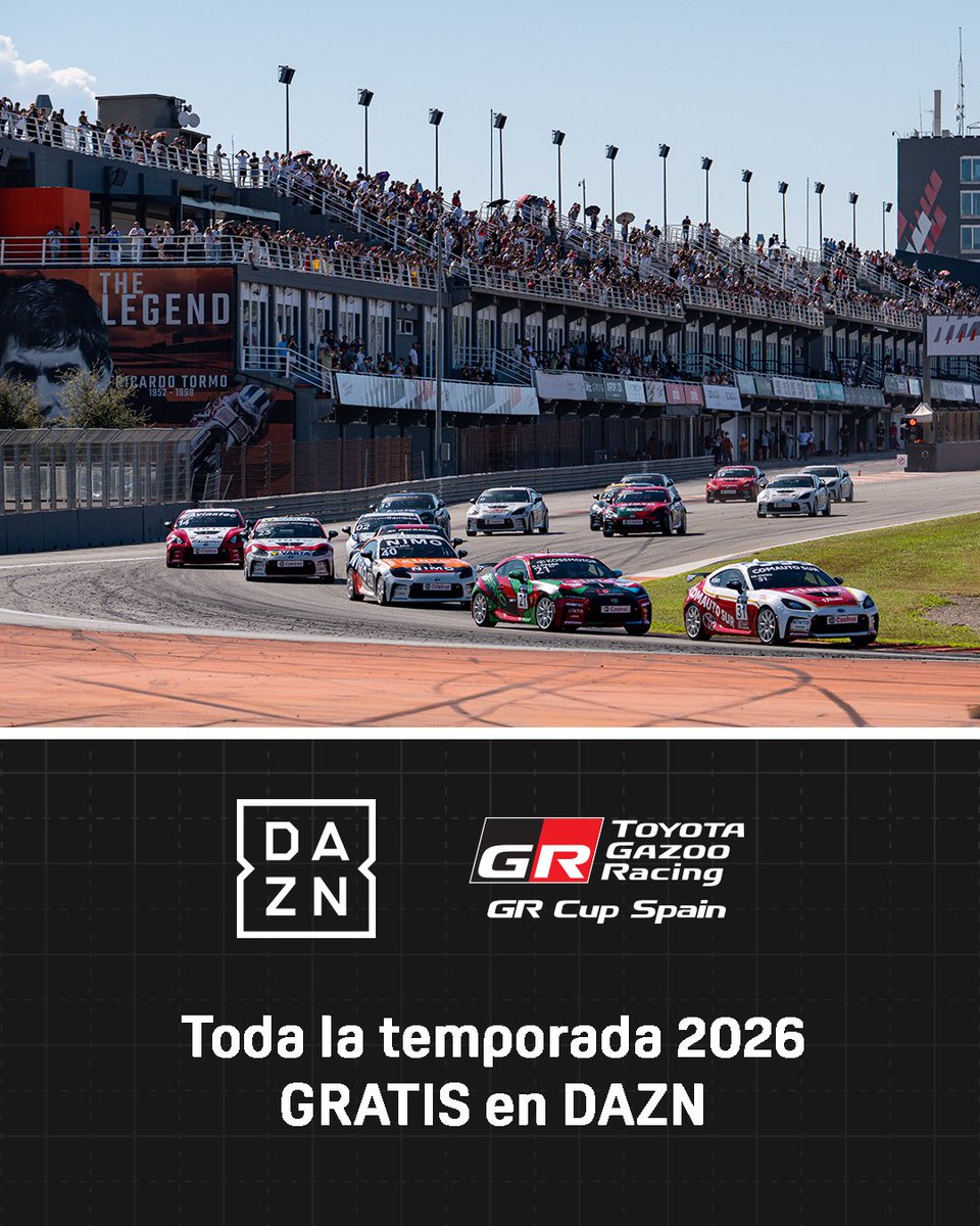 🆕¡No te pierdas la GR Cup Spain! ⚡ Se emitirá en directo en <a href="/DAZN_ES/">DAZN España</a> 

Solo regístrate con tu 📧 email y disfruta de toda la acción 🏎️🔥

#grcupspain #msispain #tgrspain #gr86