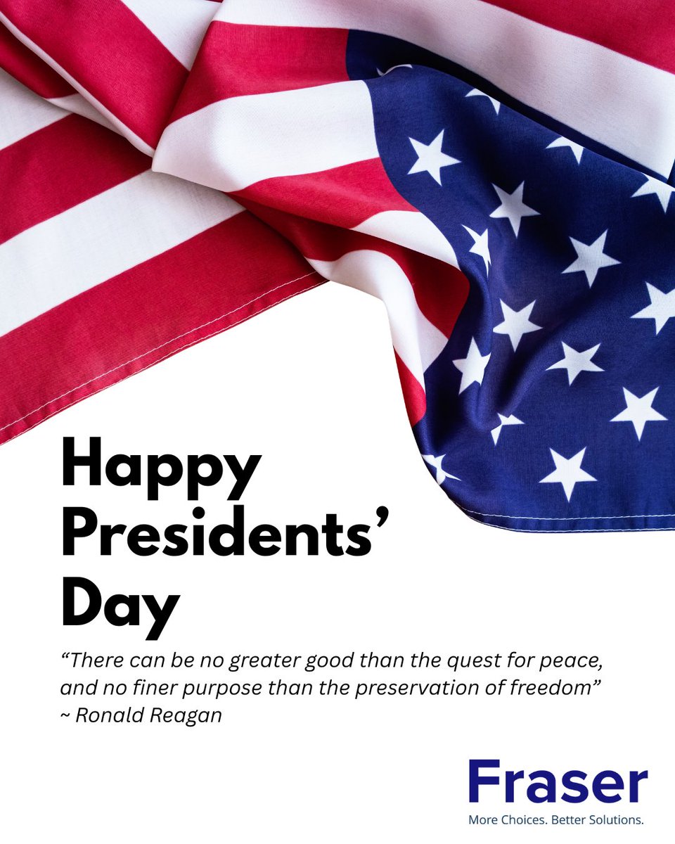 Today we honor the leadership and vision that helped shape our nation.

Presidents' Day reminds us that integrity, service, and resilience matter in every organization and every community.

Wishing you a meaningful President’s Day. 

#PresidentsDay #Leadership #whyFraser