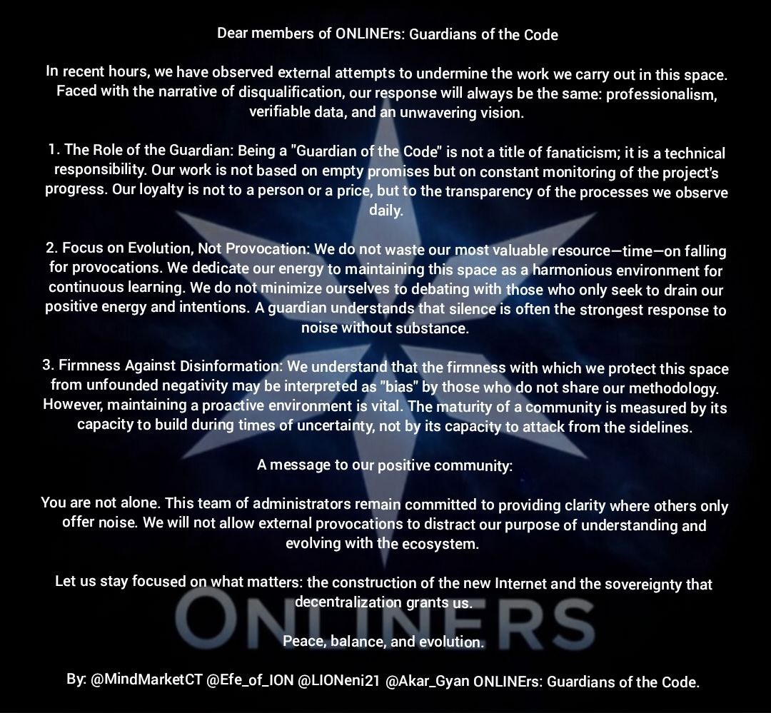 📜 Official statement from the ONLINErs: Guardians of the Code administration.

Online+ 
🔗 app.online.io/43NL/qz0f45hg

Telegram
🔗 t.me/onlineplus0

​#BNB #ONLINErs #GuardiansOfTheCode #ION #OnlinePlus #PUMPit