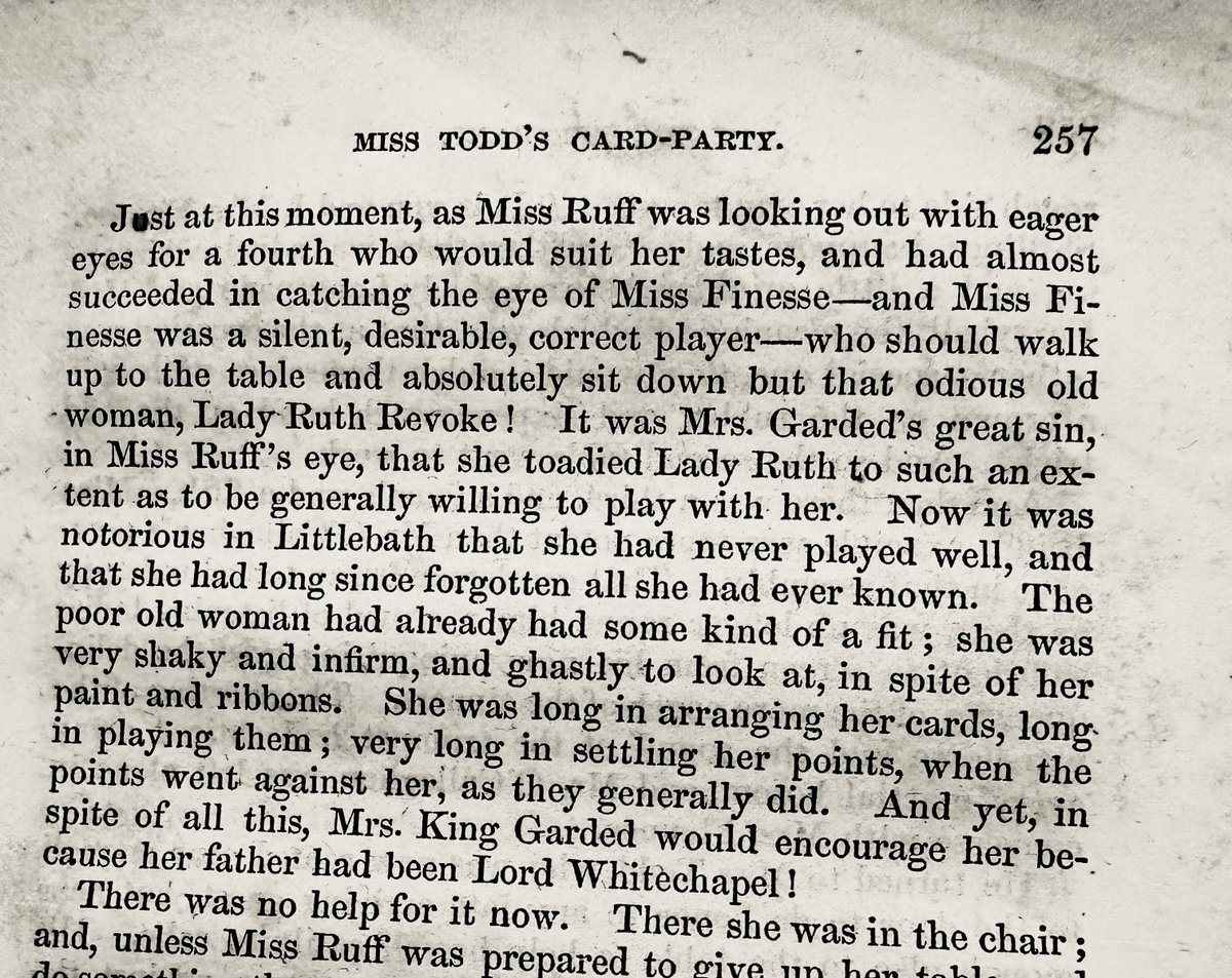 bbiala1's tweet photo. Trollope describing Miss Finesse, “a silent, desirable, correct player”—still true today at the card or mahjong table, as opposed to loud, chatty, or querulous players. The Bertrams, chapter 22. https://t.co/bpVeFn30PK