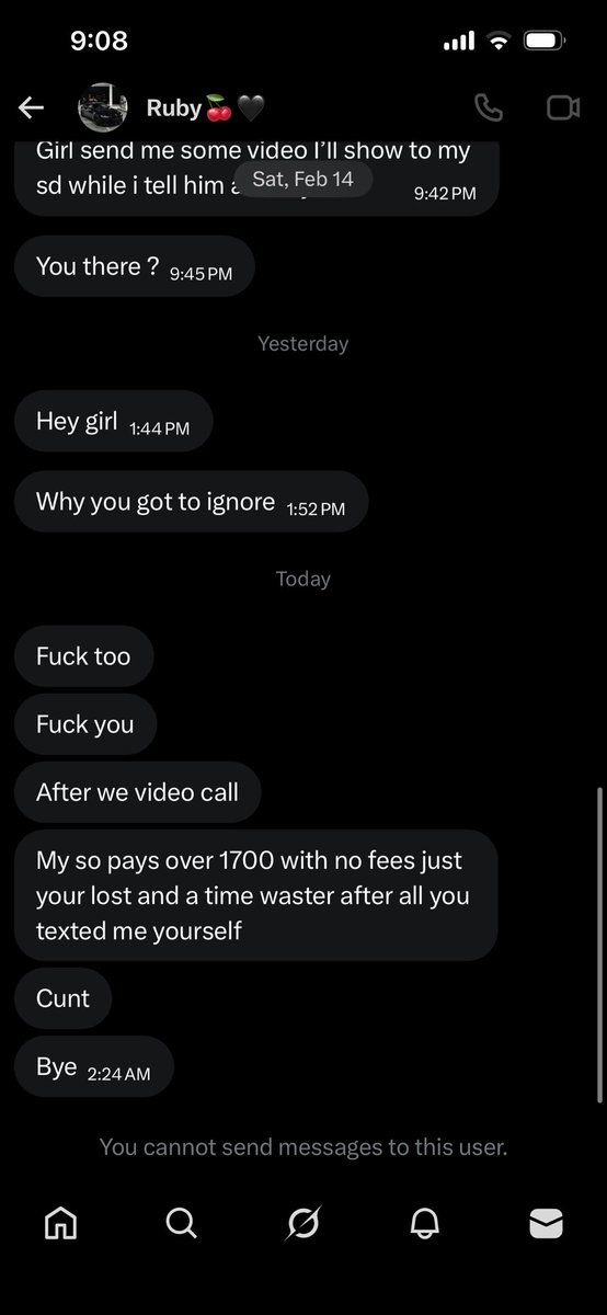 userfofever's tweet photo. how tf you gon get mad at me but you the one tryna scam me!!! watch out for this account! they call you to ask questions about you but her sd ask for a fee! https://t.co/2fiQxFl5yD