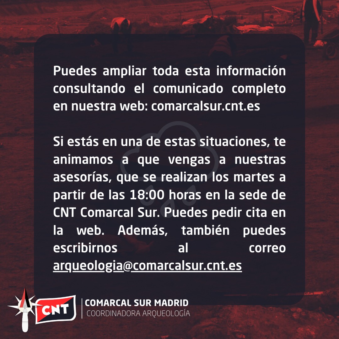 Coordinadora de Arqueología - CNT Comarcal Sur tweet media