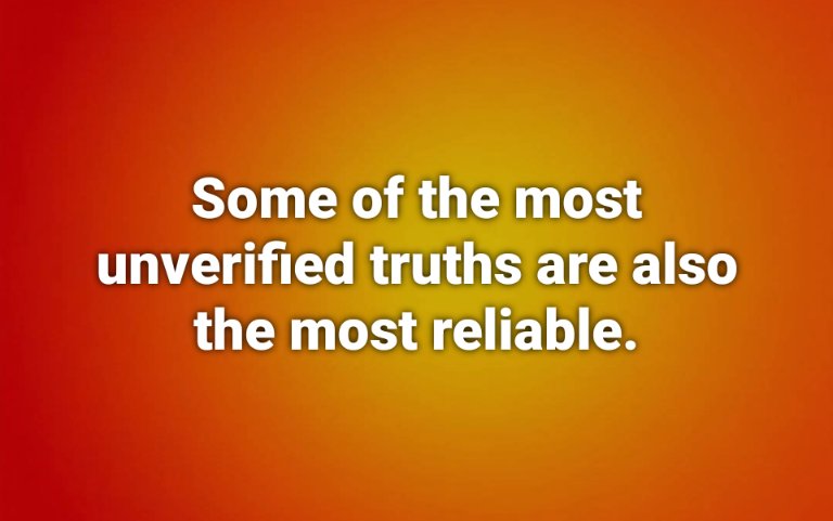 Verification is overrated. #quotes