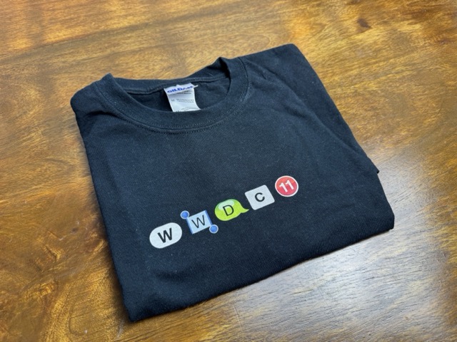 I found a mysterious white Apple bag at the back of my closet. Inside: six Apple merch T-shirts that I bought at WWDC in 2011 and totally forgot. Never worn, never washed. They look like straight out of Moscone Center. Anyone want to trade them for Codex tokens? 🤓