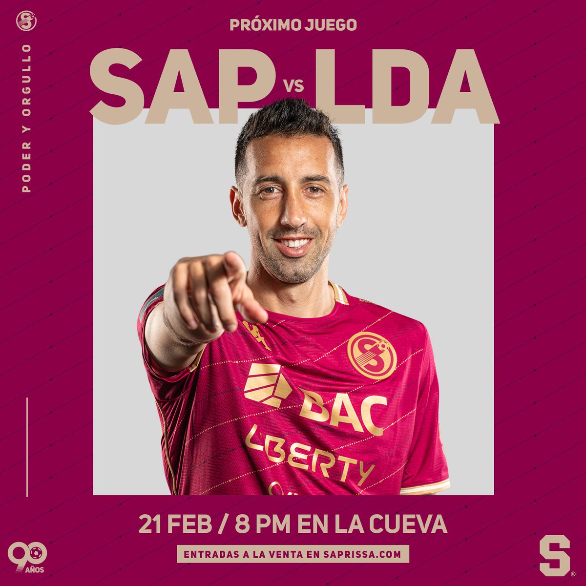 Nos vemos el sábado 💜

🎟️ Entradas disponibles en Saprissa.com