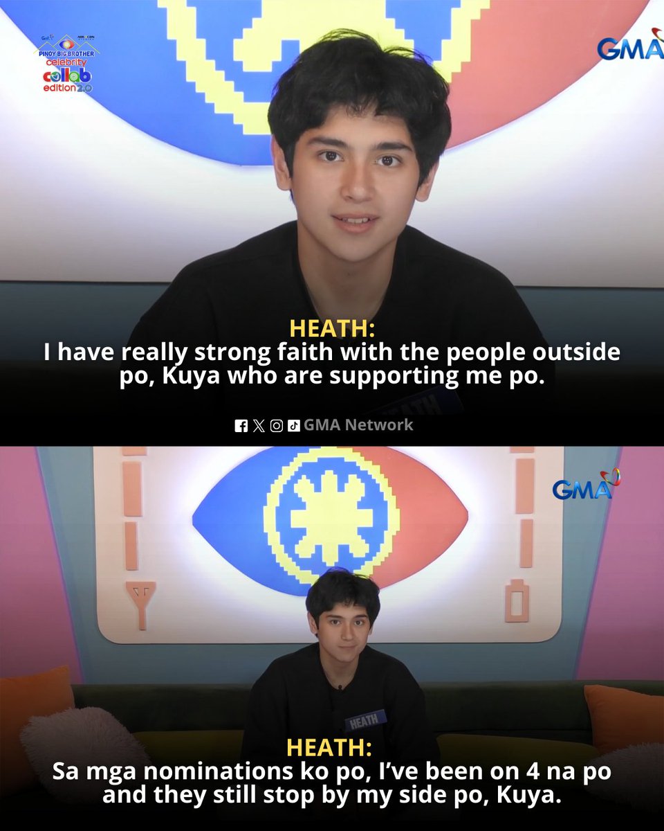 #PBBCollab20Ultim8Sacrifice: Thankful si Heath sa mga sumusuporta sa kanya. ❤️

Watch #GMAPBBCollab on weeknights at 9:40 PM, Saturdays at 6:15 PM, and Sundays at 10:05 PM on GMA Network. 

For PBB All-Access Livestream, visit: GMANetwork.com/PBBLivestream