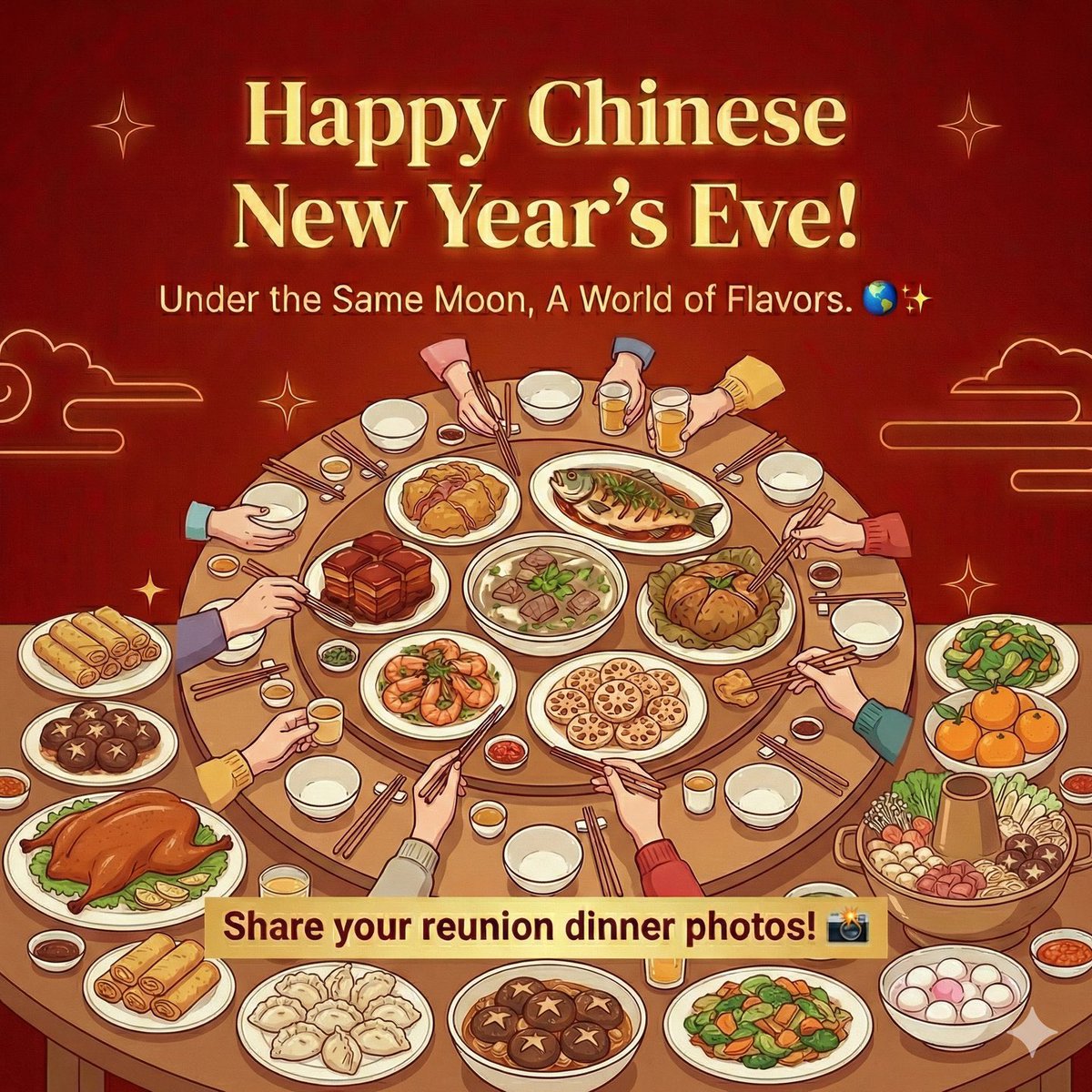 分享一下你们的年夜饭～