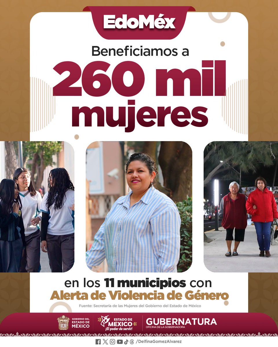 👧🏽💜👩🏽 El programa Caminemos Seguras recupera espacios públicos con perspectiva de género. 

Con el mejoramiento de calles y banquetas, colocación de luminarias, botones de pánico y cámaras de videovigilancia conectadas al C5 en los municipios con Alerta de Violencia de Género