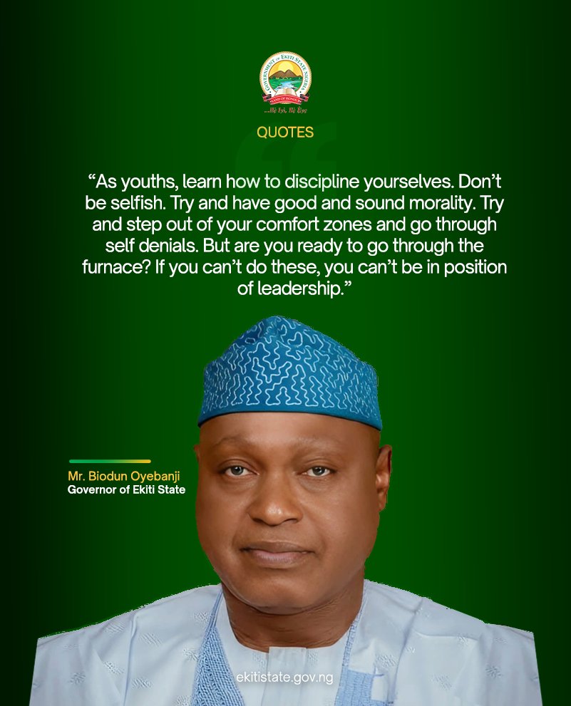 As we step into a new week,we reaffirm our commitment to moving beyond Speeches by creating real opportunities that empower the you g people to earn,grow and remain financially stable while inspiring the discipline, character and sacrifice required for leadership.