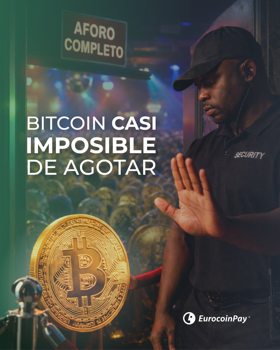 Bitcoin: casi imposible de agotar. Totalmente imposible de inflar.
➡️ 21 millones.
➡️ Emisión decreciente.
➡️ Reglas inmutables.
No es política monetaria. Es código.

#Bitcoin #EurocoinPay #ActivosDigitales